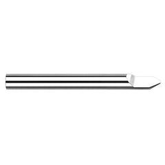 Engraving Cutters - 0.1250″ (1/8″) Shank Diameter × 0.0050″ Radius × 90° included Carbide Radius Engraver, 1 Flute - Exact Industrial Supply