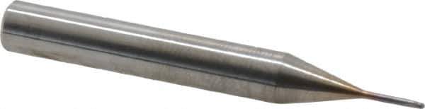 Seco - 1mm Diam, 1mm LOC, 2 Flute Solid Carbide Ball End Mill - MEGA-T Finish, Single End, 50mm OAL, 6mm Shank Diam, Spiral Flute - USA Tool & Supply