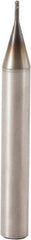 Seco - 1mm Diam, 0.75mm LOC, 2 Flute Solid Carbide Ball End Mill - MEGA-64-T Finish, Single End, 50mm OAL, 6mm Shank Diam, Spiral Flute - USA Tool & Supply