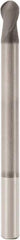Seco - 4mm Diam, 30mm LOC, 2 Flute Solid Carbide Ball End Mill - Diamond Finish, Single End, 60mm OAL, 4mm Shank Diam, Spiral Flute - USA Tool & Supply