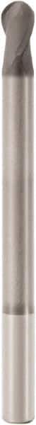 Seco - 4mm Diam, 6mm LOC, 2 Flute Solid Carbide Ball End Mill - Diamond Finish, Single End, 40mm OAL, 4mm Shank Diam, Spiral Flute - USA Tool & Supply