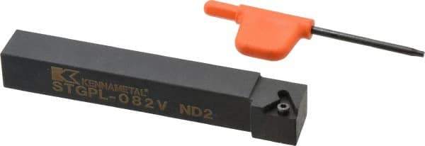 Kennametal - STGP, Left Hand Cut, 0° Lead Angle, 1/2" Shank Height x 1/2" Shank Width, Positive Rake Indexable Turning Toolholder - 3-1/2" OAL, TP..21.5. Insert Compatibility, Series Screw-On - USA Tool & Supply