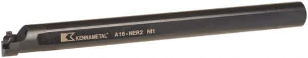 Kennametal - 1-3/8" Min Bore Diam, 12" OAL, 1" Shank Diam, A-NE Indexable Boring Bar - N. Insert, Clamp Holding Method - USA Tool & Supply