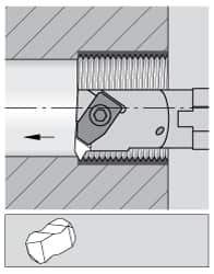 Kennametal - 3" Min Bore Diam, 16" OAL, 2-1/2" Shank Diam, A-NE Indexable Boring Bar - N. Insert, Clamp Holding Method - USA Tool & Supply