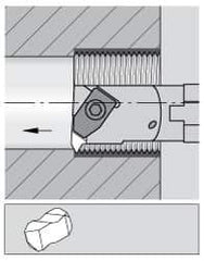 Kennametal - 3" Min Bore Diam, 16" OAL, 2-1/2" Shank Diam, A-NE Indexable Boring Bar - N. Insert, Clamp Holding Method - USA Tool & Supply