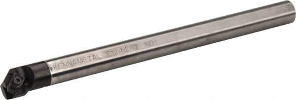 Kennametal - 1-1/8" Min Bore Diam, 10" OAL, 3/4" Shank Diam, E-NE Indexable Boring Bar - N. Insert, Clamp Holding Method - USA Tool & Supply