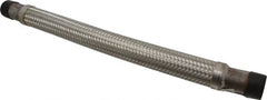 Made in USA - 24" OAL, 1-1/4" ID, 450 Max psi, Flexible Metal Hose Assembly - USA Tool & Supply