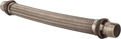 Made in USA - 24" OAL, 1-1/2" ID, 410 Max psi, Flexible Metal Hose Assembly - USA Tool & Supply