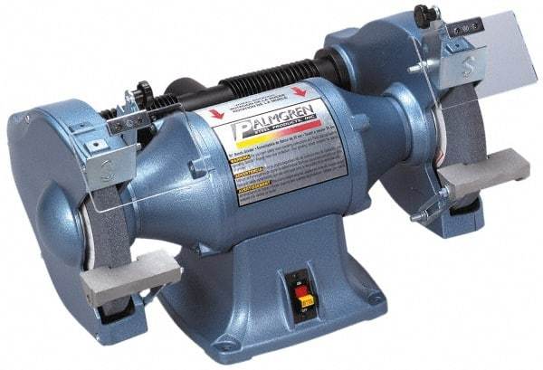 Palmgren - 10" Wheel Diam, 1 hp Grinder - 1" Arbor Hole Diam, 3 Phase, 1,725 Max RPM, 220/440 Volts - USA Tool & Supply