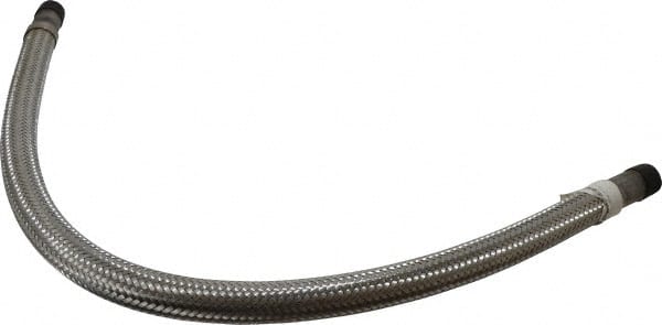 Made in USA - 36" OAL, 3/4" ID, 600 Max psi, Flexible Metal Hose Assembly - USA Tool & Supply