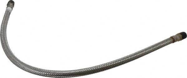 Made in USA - 36" OAL, 1/2" ID, 1,040 Max psi, Flexible Metal Hose Assembly - USA Tool & Supply