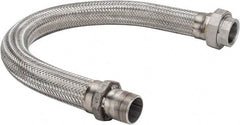 Made in USA - 36" OAL, 1-1/2" ID, 410 Max psi, Flexible Metal Hose Assembly - USA Tool & Supply