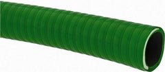 Made in USA - 3/4" Inside x 15/16" Outside Diam, PVC Liquid Suction & Discharge Hose - Green, 100' Long, 28 Vacuum Rating, 105 psi Working Pressure - USA Tool & Supply