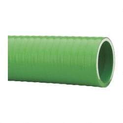 Made in USA - 1-1/2" Inside x 1-13/16" Outside Diam, PVC Liquid Suction & Discharge Hose - Green, 100' Long, 28 Vacuum Rating, 85 psi Working Pressure - USA Tool & Supply