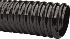 Made in USA - 2-1/2" ID, 28 Hg Vac Rating, 65 psi, PVC Vacuum & Duct Hose - 100' Long, Black, 7" Bend Radius, -10°F Min - USA Tool & Supply