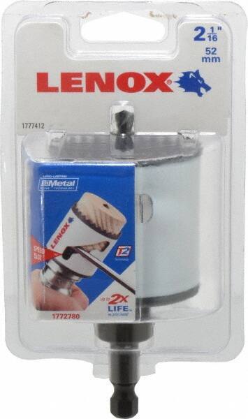 Lenox - 2-1/16" Diam, 1-1/2" Cutting Depth, Hole Saw - Bi-Metal Saw, Toothed Edge - USA Tool & Supply