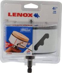 Lenox - 4-1/4" Diam, 1-1/2" Cutting Depth, Hole Saw - Bi-Metal Saw, Toothed Edge - USA Tool & Supply