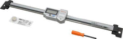 Mitutoyo - 0 to 8 Inch, 0.01mm Resolution Horizontal Electronic Linear Scale - 0.001 Inch Accuracy, Data Output, SR44 Battery - USA Tool & Supply