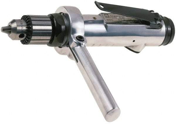 Ingersoll-Rand - 3/8" Keyed Chuck - Inline Handle, 1,000 RPM, 15 CFM, 0.4 hp, 90 psi - USA Tool & Supply