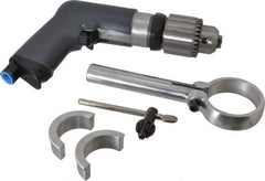 Ingersoll-Rand - 1/2" Reversible Keyed Chuck - Pistol Grip Handle, 900 RPM, 17 CFM, 0.4 hp, 90 psi - USA Tool & Supply