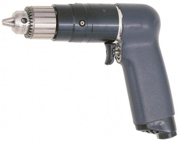 Ingersoll-Rand - 1/4" Keyed Chuck - Pistol Grip Handle, 3,100 RPM, 20 CFM, 0.51 hp, 90 psi - USA Tool & Supply