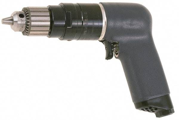 Ingersoll-Rand - 1/4" Keyed Chuck - Pistol Grip Handle, 6,000 RPM, 25 CFM, 0.75 hp, 90 psi - USA Tool & Supply