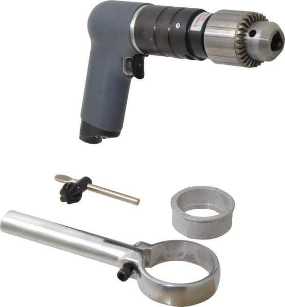 Ingersoll-Rand - 1/2" Keyed Chuck - Pistol Grip Handle, 600 RPM, 25 CFM, 0.75 hp, 90 psi - USA Tool & Supply