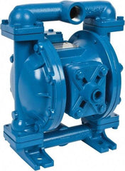 SandPIPER - 1" NPT, Metallic, Air Operated Diaphragm Pump - Santoprene Diaphragm, Aluminum Housing - USA Tool & Supply