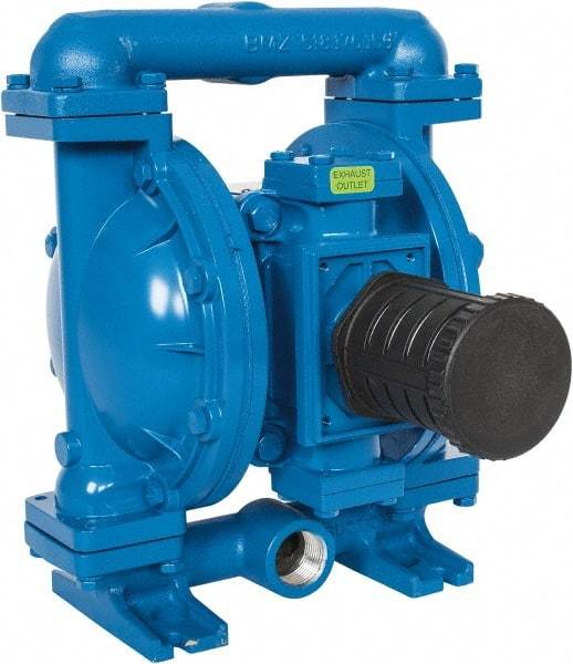 SandPIPER - 1" NPT, Metallic, Air Operated Diaphragm Pump - Buna-N Diaphragm, Aluminum Housing - USA Tool & Supply