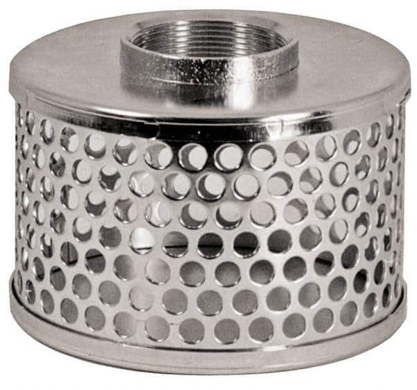 Kuriyama of America - 6" Hose, Round Hole Strainer - Plated Steel - USA Tool & Supply