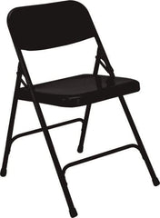 NPS - 18-1/4" Wide x 20-1/4" Deep x 29-1/2" High, Steel Standard Folding Chair - Black - USA Tool & Supply