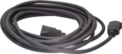 Southwire - 25', 14/3 Gauge/Conductors, Black Outdoor Extension Cord - 1 Receptacle, 15 Amps, UL SJEOW, NEMA 5-15P, 5-15R - USA Tool & Supply
