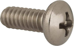 Value Collection - #10-24 UNC, 1/2" Length Under Head Phillips Drive Machine Screw - Pan Head, Grade 316 Stainless Steel, Uncoated, Without Washer - USA Tool & Supply
