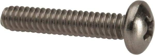 Value Collection - #10-24 UNC, 1" Length Under Head Phillips Drive Machine Screw - Pan Head, Grade 316 Stainless Steel, Uncoated, Without Washer - USA Tool & Supply