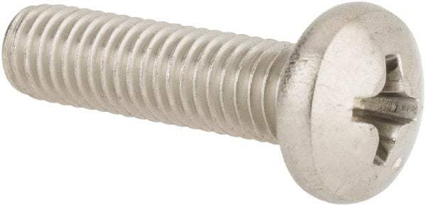 Value Collection - #10-32 UNF, 3/4" Length Under Head Phillips Drive Machine Screw - Pan Head, Grade 316 Stainless Steel, Uncoated, Without Washer - USA Tool & Supply