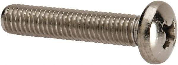 Value Collection - #10-32 UNF, 1" Length Under Head Phillips Drive Machine Screw - Pan Head, Grade 316 Stainless Steel, Uncoated, Without Washer - USA Tool & Supply