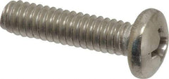 Value Collection - 1/4-20 UNC, 1" Length Under Head Phillips Drive Machine Screw - Pan Head, Grade 316 Stainless Steel, Uncoated, Without Washer - USA Tool & Supply