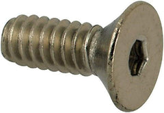 Value Collection - #4-40 UNC Hex Socket Drive, 82° Flat Screw - Grade 316 Stainless Steel, 5/16" OAL - USA Tool & Supply