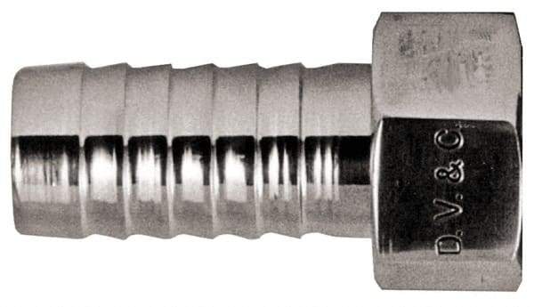 Dixon Valve & Coupling - 1-1/2" Stainless Steel Suction Female Coupling withNut - Short Shank - USA Tool & Supply