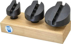 Made in USA - 3 Piece, 3/4" Shank Diam, 1-3/8" to 2-1/2" Max Head Diam, Straight Shank, Fly Cutter Set - 1 Bit Per Cutter, 3/8 to 1/2" Tool Bit, Multiple Head Diams, Includes Wood Block - USA Tool & Supply