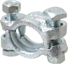 Dixon Valve & Coupling - 1-1/8 to 1-3/16" OD, Double Bolt Iron Clamp - Plated Malleable Iron - USA Tool & Supply