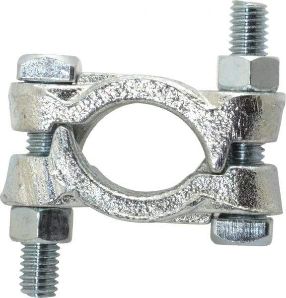 Dixon Valve & Coupling - 1-3/16 to 1-3/8" OD, Double Bolt Iron Clamp - Plated Malleable Iron - USA Tool & Supply