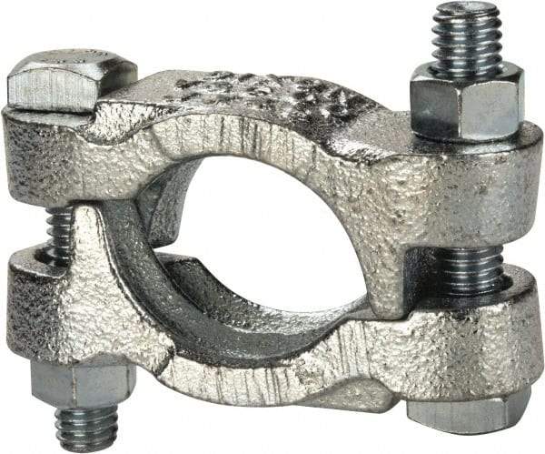 Dixon Valve & Coupling - 1-7/16 to 1-17/32" OD, Double Bolt Iron Clamp - Plated Malleable Iron - USA Tool & Supply