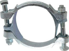 Dixon Valve & Coupling - 4-1/4 to 4-15/16" OD, Double Bolt Iron Clamp - Plated Malleable Iron - USA Tool & Supply