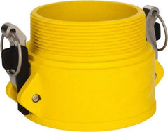 NewAge Industries - 4" Nylon Cam & Groove Suction & Discharge Hose Female Coupler Male NPT Thread - Part B, 4" Thread, 75 Max psi - USA Tool & Supply