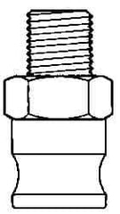 NewAge Industries - 4" Nylon Cam & Groove Suction & Discharge Hose Male Adapter Male NPT Thread - Part F, 4" Thread, 75 Max psi - USA Tool & Supply