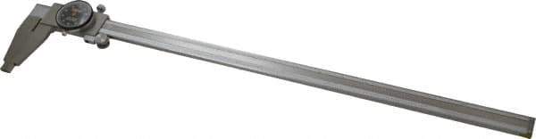Fowler - 0" to 18" Range, 0.001" Graduation, 0.1" per Revolution, Dial Caliper - Black Face, 3.125" Jaw Length - USA Tool & Supply