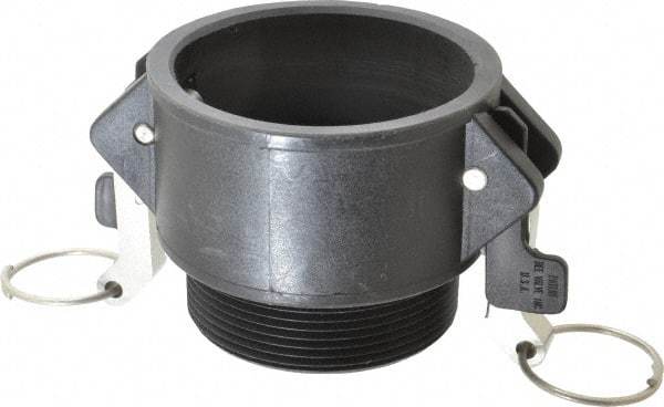 NewAge Industries - 3" Polypropylene Cam & Groove Suction & Discharge Hose Female Coupler Male NPT Thread - Part B, 3" Thread, 75 Max psi - USA Tool & Supply