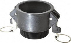 NewAge Industries - 3" Polypropylene Cam & Groove Suction & Discharge Hose Female Coupler Male NPT Thread - Part B, 3" Thread, 75 Max psi - USA Tool & Supply