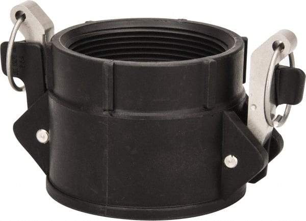 NewAge Industries - 3" Polypropylene Cam & Groove Suction & Discharge Hose Female Coupler Female NPT Thread - Part D, 3" Thread, 75 Max psi - USA Tool & Supply